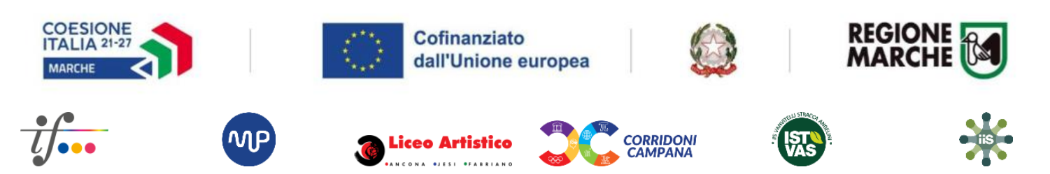 Coesione Italia Marche, cofinanziamento Unione europea, Repubblica Italiana e Regione Marche; IF... srl e scuole coinvolte